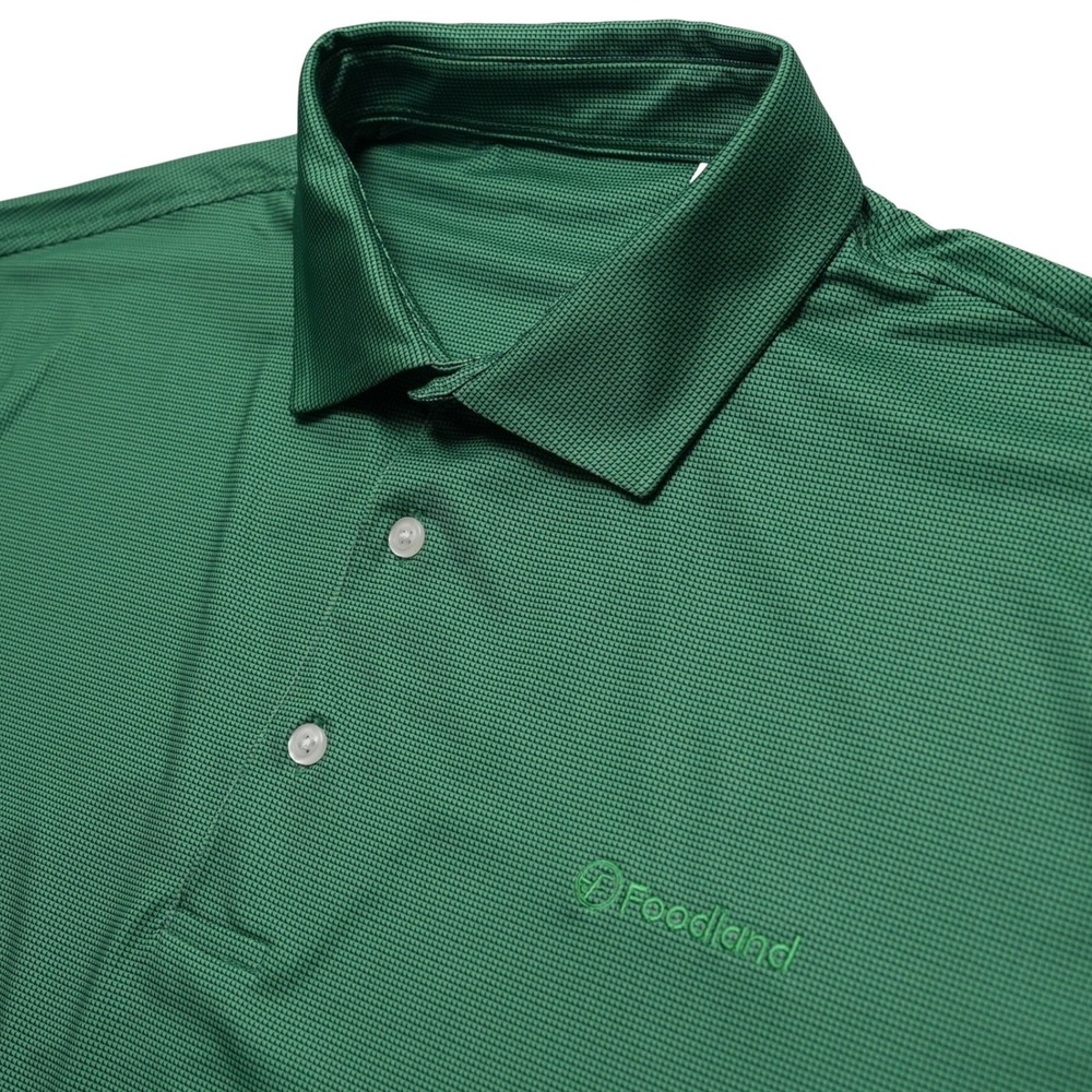 Foodland Polo Shirt Mens XL Green REPREVE Bamboo Charcoal‎ Performance